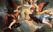 Paolo  Veronese Detail of the wife of Zebedee Interceding with Christ ove her sons oil painting on canvas